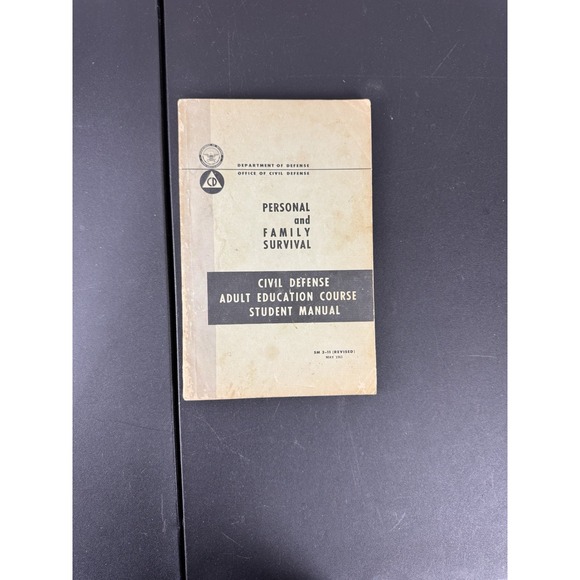 Personal and Family Survival Civil Defense Adult Education Course Student Manual - Picture 1 of 11